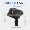 Boquilla de Chorro de Agua Universal para Coche, Boquilla de Limpieza para Parabrisas Delantero, Boquilla de Chorro de Agua en Forma de Abanico, Boquilla para Limpiaparabrisas