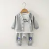 Conjunto para Bebé y Niño Pequeño Primavera y Otoño Cárdigan de Punto para Recién Nacido Ropa de Manga Larga Cálida para Bebé Pantalones de PP