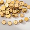 Base de contas redondas de esmalte em aço inoxidável 304 para pulseira de joias artesanais DIY, contas espaçadoras, acessórios de joias