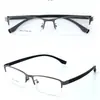 Nuevas Gafas de Prescripción para Hombre, Armazón de Acero, Media Montura Cepillada, Elegantes, Versátiles, Montura Grande, Disponibles para Venta al por Mayor y Pedidos Mixtos