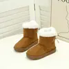 Botas de Neve Grossas de Solado Novo para o Inverno de 2026, Tamanho Grande para o Nordeste, Femininas, de Cano Médio, com Acolchoamento de Veludo Espesso, Antiderrapantes, Couro e Pelo Integrados, Botas Curtas