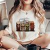 Manga Corta Estampado 90S Popular Mujer Nueva Moda Hueco