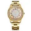 Comercio Exterior Popular de Moda Patrón Romano Incrustado de Diamantes Reloj para Mujer Reloj para Mujer Correa de Acero Reloj de Cuarzo para Mujer Fabricante Procesamiento y Personalización