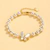 Badu Novo Cobre Inlaid Fritillaria Bead Bracelet Mulheres All-match Nicho High-end Imitação Pulseira Pérola Atacado Joias