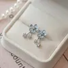 Nuevos Pendientes de Flores Azules 2026 para Mujer, Frescos y Dulces de Verano, Diseño Elegante y Único, Pendientes de Alta Gama