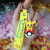 Chaveiro de pelúcia fofo do Pikachu em borracha macia de PVC, pingente para chave de carro, elfo de estimação, acessório para carro