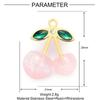 Color Fresco Pequeño Fresa Cereza Acero Titanio DIY Colgante de Collar Cuentas de Arroz Amor Pendientes Colgantes de Acero Inoxidable para Mujer