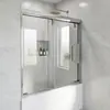 Comercio Exterior Transfronterizo Cabina de Ducha Separación Seco y Húmedo Mampara de Cristal Puerta Corredera de Baño Pantalla de Bañera Tipo Recto