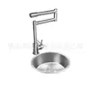 Estufa de Leña Fregadero Cocina Redondo Lavaplatos Ranura Única Acero Inoxidable 304 Encimera Mini Fregadero