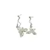 Pendientes de Borla Blancos con Flores Retro Francesas Largos de Gama Alta Elegantes Versátiles Exquisitos Simples para Mujer