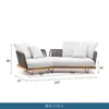 Sofá de Exterior, Silla Individual de Teak para Patio, Silla de Ratán de Madera Maciza a Prueba de Sol e Impermeable, Muebles de Mesa de Café de Ratán para Jardín de Exterior