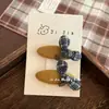 Pasador de Pelo con Lazo de Encaje Floral de Tela Coreana Diseño a Mano Cuadros Pinza BB Moda y Versátil Accesorios para el Cabello para Niños