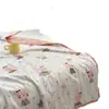 Colcha de Verão de Algodão de Fibra Longa Classe A com 60 Contagens, Colcha Lavável para Ar Condicionado, Colcha de Bebê Fofa com Desenhos Animados com Núcleo Fino de Soja