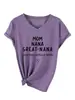 Mãe avó bisavó Amazon eBay site independente camiseta feminina casual e confortável com decote V e manga curta