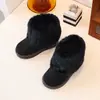 Botas de nieve de gamuza de moda para niñas, nueva colección de otoño 2026, zapatos de algodón cálidos engrosados y forrados de felpa para niños, botines, botas de nieve