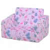 Sofá Cama Plegable Transfronterizo para Niños Asiento de Aprendizaje Multifuncional para Bebés Flamenco de Dibujos Animados Sofá Multifuncional para Niños