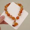 Nueva Pulsera Artística Retro Étnica de Ágata Loto Accesorios Hanfu Pulsera Fresca Pequeña Pulsera para Novia Venta al por Mayor