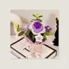 Artesanía Transfronteriza Tejido Ramo Pomposo Girasol Rosa Flor de Lana Flor Artificial Cubo de Abrazo Adorno Regalo