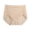Ropa interior femenina de seda de hielo de algodón puro, antibacteriana, con encaje en la entrepierna, transpirable, sin costuras, cintura media-alta, sexy, fina, para verano.