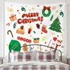 Venda Quente na Amazon Tapeçaria de Árvore de Natal Pinheiro Pano Decorativo de Parede Comércio Exterior Pequeno Fresco Tecido de Fundo para Festas Pano Simples para Pendurar