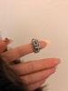 Anillo de cuentas hecho a mano con piedra de ojo de tigre natural retro de diseño de nicho con textura de alta calidad y anillo abierto ancho