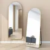 Espelho de corpo inteiro, espelho de vestir para uso doméstico, espelho de chão, espelho de parede, adequado para quartos de meninas, espelho de maquiagem, de parede, grande, espelho de prova tridimensional
