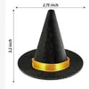 Chapéu Cônico de Feltro Mini Chapéu de Bruxa, Chapéu de Bruxinha Colorido para Decoração de Festa de Halloween