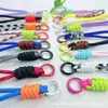 Cordón para Teléfono Móvil Anudado en Bloques de Color, Llavero Corto Creativo, Taza de Agua, Cuerda Portátil, Cuerda para Cubierta de Taza, Correa Antiperdida de Moda