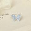 Isla Azul Mariposa ~ Mariposa de Cristal Azul Curativo Degradado Collar de Nicho de Lujo Ligero Set de Estilo de Alta Gama Pendientes