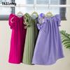 Venta directa de fábrica de ropa infantil transfronteriza, vestido de estilo extranjero, linda falda sin mangas de color sólido para niños, falda de princesa coreana para niños, venta al por mayor