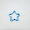 Llavero de estrella de cinco puntas pintado con aerosol de color, anillo plano cerrado, llavero hecho a mano, llavero DIY, accesorios de joyería, colgante
