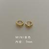 Novos brincos chineses 925 brincos de prata Pin Brincos simples de vento frio feminino brincos redondos círculo orelha jóias