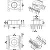 Forneça POT33 esqueleto vertical bobina 6-6Pin POT3319 transformador esqueleto