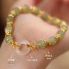 Pulsera Bai Ma Yi Ping An con hebilla de Jade Hetian para mujer 2024 nuevo nicho lujo ligero exquisito retro estilo nacional para mujer