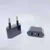 Adaptador de enchufe pequeño de cobre puro transfronterizo estándar europeo, estándar europeo a estándar americano, redondo a plano, adaptador de fuente de alimentación europea estándar alemán