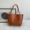Bolso Retro de Gran Capacidad para Mujer 2023 Nueva Moda Bolso Tote Retro K-Style Trendy Color Puro Bolso de Hombro Único