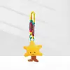 Colgante Llavero Bolsa Girasol Minion Lindo Dibujo Animado Peluche Estrella de Mar Decoración para Mochila de Estudiante