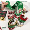 Qiyue Cross-Border 2025 Nova Tiara de Natal para Mulheres com Coroa Alta, Tiara de Alta Qualidade, Acessórios de Cabelo Presilha de Natal