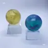 Bola de Cristal Vidrio Transparente Base Transparente Exhibidor de Bolas Base Cuadrada Almacenamiento Esférico Adornos
