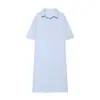Moda europea y americana transfronteriza para mujer: vestido popular versátil estilo bata larga en AliExpress