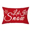 Almohada de cintura con estampado de dibujos animados navideños 2024shopee, decoración navideña transfronteriza, funda de almohada para el hogar, sala de estar