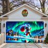 24 nuevos carteles de tela para puerta de garaje navideña transfronteriza con Papá Noel para decoración de fiestas al aire libre, tela colgante
