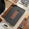 Nueva Bandeja de Té Almacenadora de Agua Imitación Piedra Wujin Tamaño Grande Sala de Estar Escritorio del Hogar Mesa de Té Bandeja de Té Drenante y Almacenadora de Gama Alta