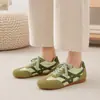 Novedad Primavera/Verano 2026 Versátil Alta Calidad Bloque de Color Zapatos de Entrenamiento Alemanes para Mujer Moda Retro Zapatos Individuales Transfronterizo