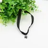 Moda nueva versión coreana de simple doble capa cadena de clavícula de encaje negro joyería de collar corto lindo para mujer venta al por mayor