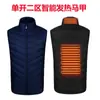 Colete Térmico com Gola Alta, à Venda em Estoque, Transfronteiriço, Colete de Aquecimento Elétrico, Carregamento USB, Temperatura Constante Inteligente, Roupa de Aquecimento Térmico