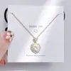 Colar de Borboleta para Mulheres, Aço Titânio, Não Desbota, Versátil, Corrente de Clavícula em Formato de Coração, Acessório de Corrente para Pescoço Simples e Fashion, Luxo Leve