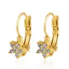 Suministro directo transfronterizo aretes de acero inoxidable con incrustaciones de diamantes para mujer, aretes de flor y moño de moda, accesorios para orejas sin perforación, joyería de lujo ligero