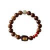 Pulsera de Madera de Águila Negra de Borneo con Pulsera de Cinco Transferencias de Caqui Negro Wen Juega Pulsera de Cuentas de Buda Mayoreo