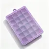 2025 Modelo Nuevo Creativo con Tapa 24 Cavidades/15 Cavidades Charola de Hielo de Silicona Molde Rectangular para Hielo Caja de Cubos de Hielo Herramienta Fácil de Usar